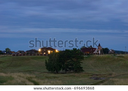 Evening in the Russian countryside