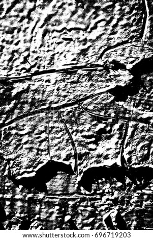 Wall texture background with peeling old paint. Old plank wooden wall background. Image includes a effect the black and white tones.