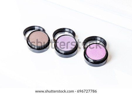 Make-up eye shadows. View from above.