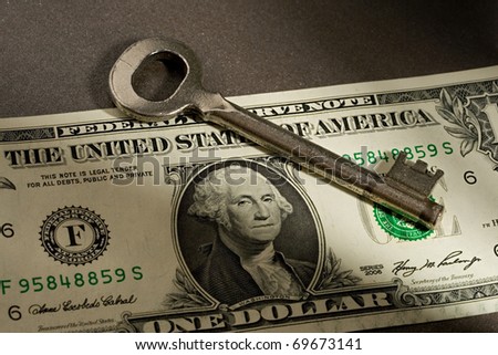 Dollar and key