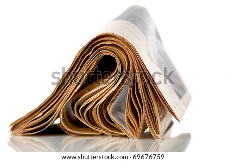 News papers isolated on white background