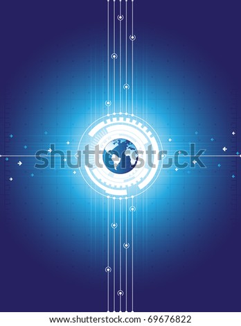 Abstract background with world map