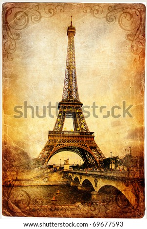 Eiffel tower - retro picture