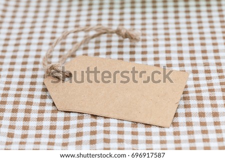 blank brown paper price tag