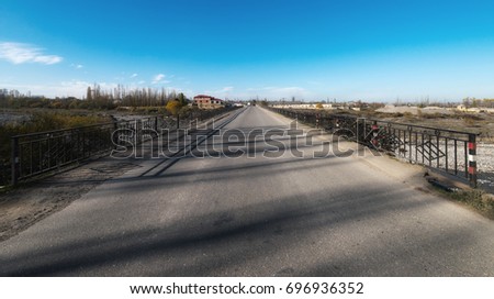 Road through the bridge