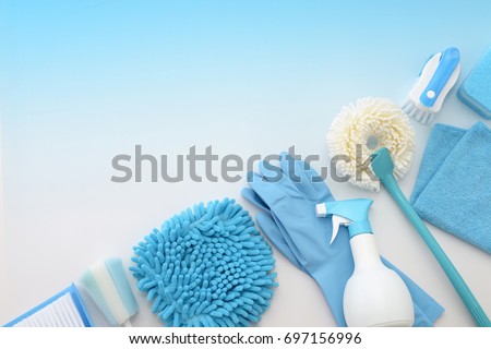 Cleaning products Royalty-Free Stock Photo #697156996