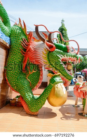 Chinese dragon statue in Thailand