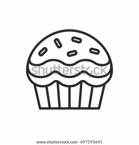 vector cupcake icons