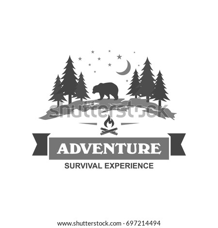 Outdoor and camping logo design template