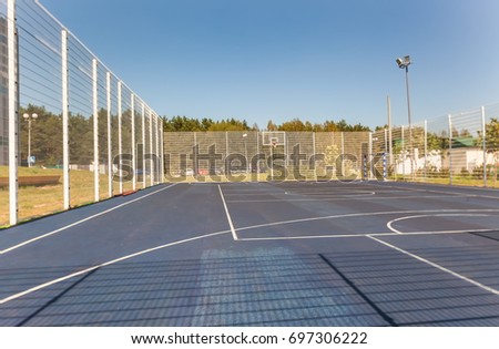 basketball court ring board against the sky