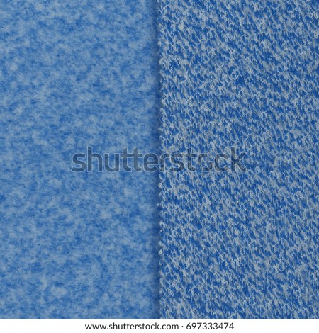 The front and back side of the loden knitwear fabric texture