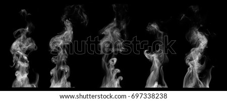Steam on black background Royalty-Free Stock Photo #697338238