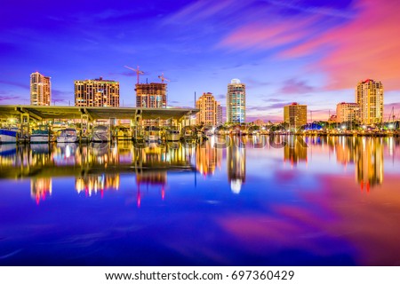 St. Petersburg, Florida, USA downtown city skyline.
