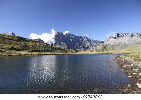 Site of Femma, national park of Vanoise, department of Savoy, France Royalty-Free Stock Photo #69743068