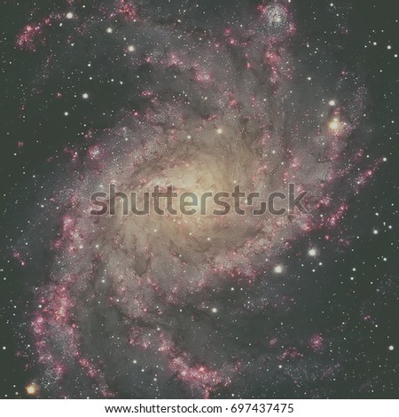 Fireworks Galaxy. Spiral galaxy in the constellations Cepheus and Cygnus. Elements of this image furnished by NASA.