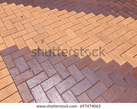 Sidewalk orange block floor pattern texture background