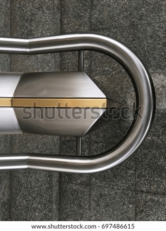 Abstract Picture of handrail steal gold sideways