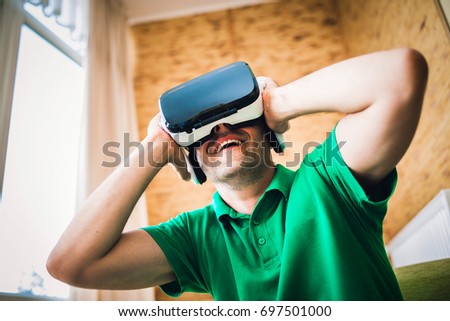 Men using vr headset
