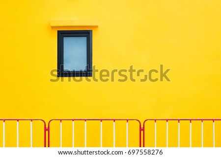 Yellow wall window