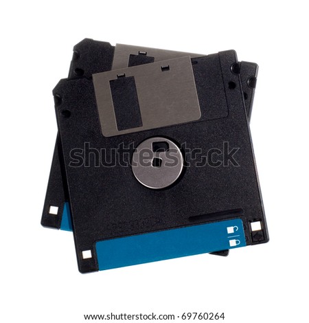Floppy diskettes isolated on the white background