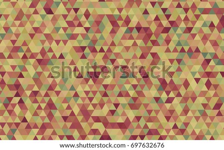 Light Green, Red vector triangle mosaic background. Shining colored illustration in a brand-new style. The textured pattern can be used for background.