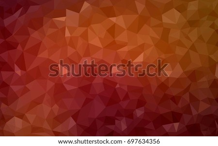 Dark Red vector polygonal illustration, which consist of triangles. Triangular pattern for your business design. Geometric background in Origami style with gradient. 