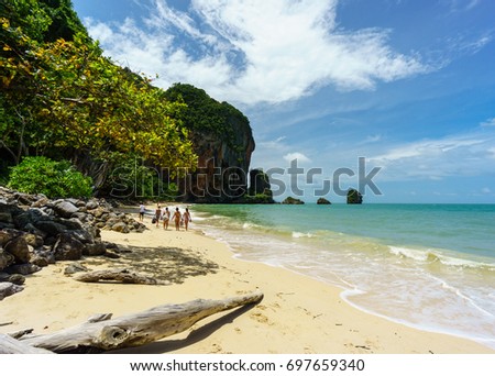 This beautiful island is Phranang Cave Beach, Aonang, Krabi, Thailand
