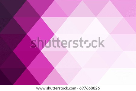 Light Pink vector polygonal illustration, which consist of triangles. Triangular design for your business. Creative geometric background in Origami style with gradient