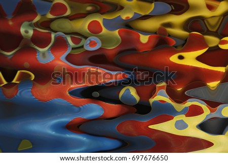 Abstract, Colorful, and Artistic Background of Blue, Yellow, and Red

