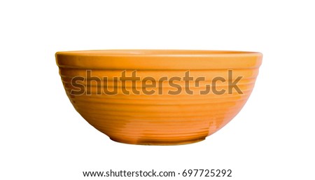  Orange bowl isolated on white background