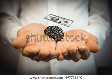 brain and money bills