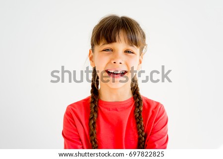 Girl showing emotions