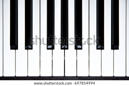 Piano keys-top view