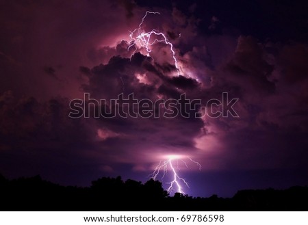 Lightning strike in Missouri.