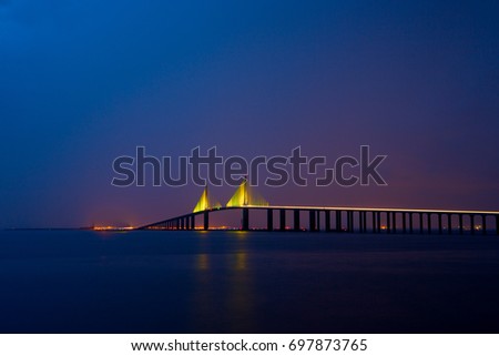 Sunshine Skyway Bridge at Dusk