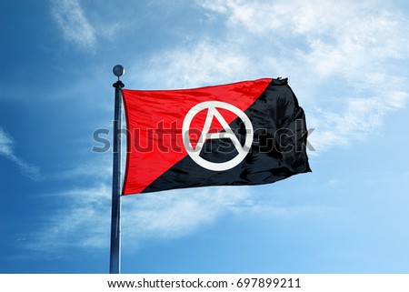 ANARCHY flag on the mast