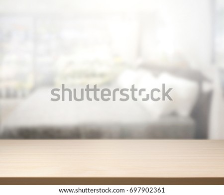 Table Top And Blur bedroom background