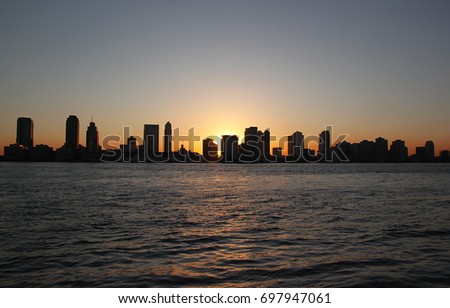 New York sunset skyline