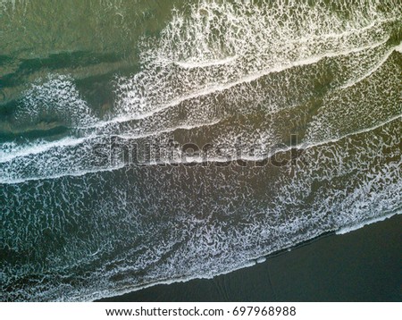Aerial View - Waves and patterns. Top down view