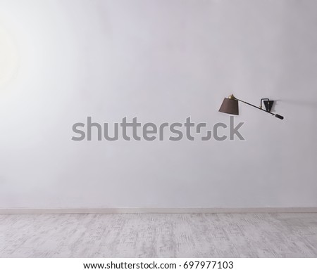 stone wall interior design living room, modern decorative design lamp
