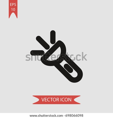 Flashlight vector icon, simple torch symbol sign, modern vector illustration for web, mobile design 