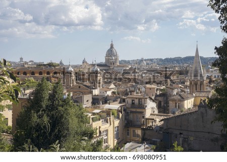 Skyline of city of Rome, Italy