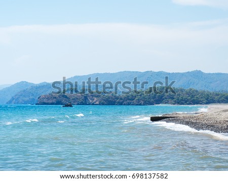 Sea view from tropical beach - natural background