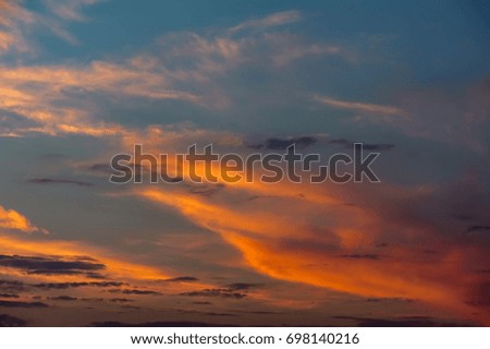 The dramatic,beautiful sky texture with clouds for background with copy space