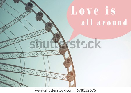 Inspiration quote on Ferris wheel background