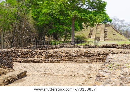 Maya Archaeological Ruins of Cihuatan in El Salvador 