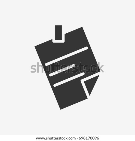 Piece of paper icon illustration isolated vector sign symbol