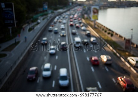 abstract picture, busy traffic. Picture blurred for background abstract and can be illustration to article of traffic. Blurred background abstract and can be illustration to article of traffic in city