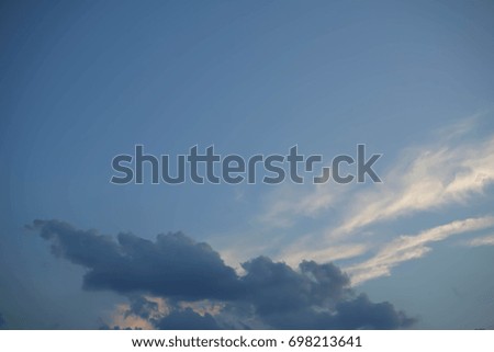 beautiful sky view and nice clouds in New York