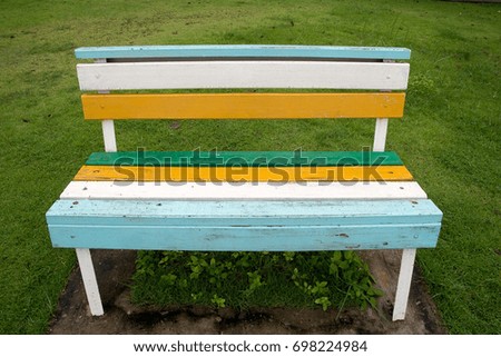 vintage   bench  in the park